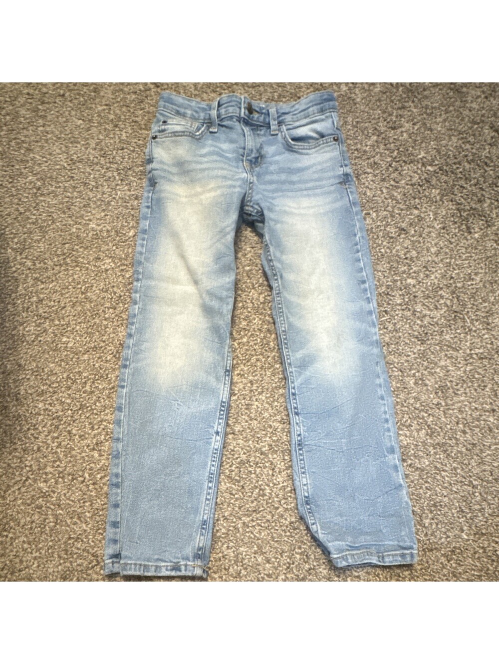 Cat & Jack Boys Straight Stretch Denim Jeans Size 7 Blue Light Wash [COPY]